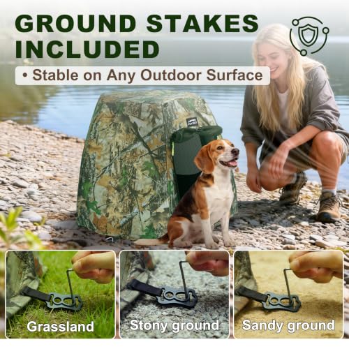 Image of Pop Up Dog Tent Portable Cat Tent Outdoor Camping House with Washable Pad