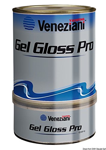 Veneziani Gel Gloss Pro Finitura poliuretanica bicomponente, colore: 715 grigio autunno, size: 750 ml A+B