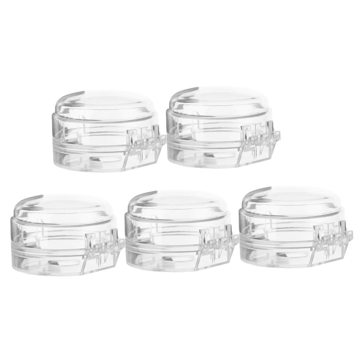 Vaguelly 5Pcs Childproof Gas Stove Knob Covers Safety Guard for Oven Knobs Transparent Design Easy to Install Prevents Accidental for Home Use