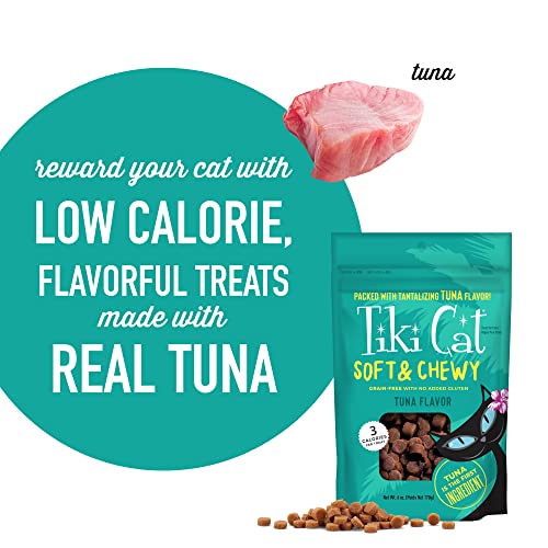Tiki-Cat-Soft-Chewy-Treats-Tuna-Flavor-3-Calories-Per-Treat-with-Grain-Free-and-No-Added-Gluten-6-oz-Pouch-Pack-of-1