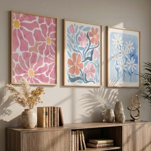 Image of kotart Versatile Painting Boho Wall Art Home Decoration Paintings With Frame For Living Room Bed Room Hotel Wall Decor Digital Reprint Set of 3
