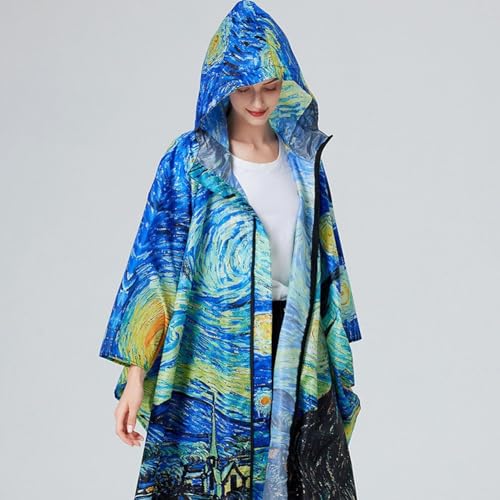 Poncho de lluvia unisex con capucha ajustable y protección completa 5