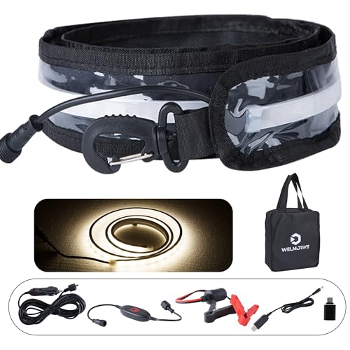 12V 4ft Led Light Strip Dimmable Camping Awning Light with 140 SMD 2835 LED Chips Cabinet Lights , Rv Accessories Waterproof IP67 Multi-Functional Use for Car Tent, Camper Motorhome (1/White)