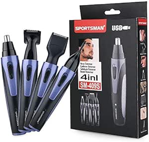 SPORTSMAN SM-409S 4in1 Hårtrimmer, Svart 11 x 2.5 cm