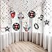 30Ct Rock and Roll Theme Party Foil Swirl Decorations Rock Star Music Party Hanging Swirls Party Ceiling Decorations for 50's 60's Theme Party Decorations Event Supplies
