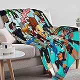 Game Blanket Ultra-Soft 3D Print Anime Gaming Throw Blankets Fit Couch Bed Sofa for Kids Boys Adults...