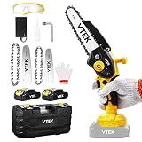 Mini Chainsaw Cordless 4 inch, 6 inch Battery Powered Chainsaw, Handheld Portable Electric Chain Saw