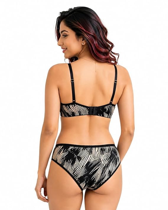 Image of Love Maker Bra Panty Set for Women | Beautiful Lingerie Set for Women for Honeymoon | Net Lace Lingerie Set | Panty Bra for Daily use | Sexy Look for Special Days Lingerie Sets.