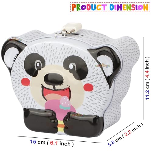 Image of Zest 4 Toyz Money Bank for Kids Metal Piggy Bank with Lock N Key Money Saving Box Gullak Money Box Coin Bank Kids Cash Box Return Gifts