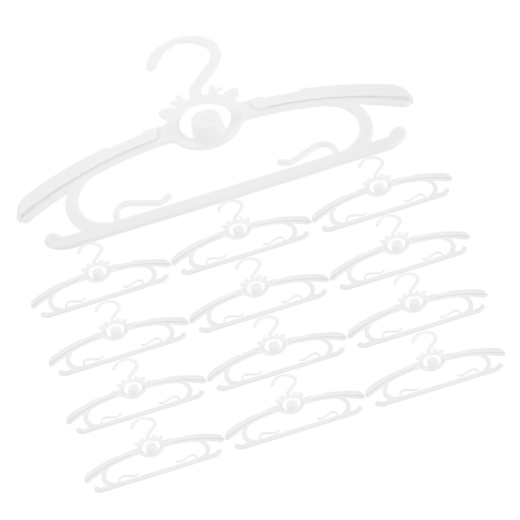 NOLITOY 30piezas Perchas para Ropa Infantil Ajustables Antideslizantes de Plástico para Armarios de Recién Nacidos Pantalones Camisas
