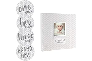 Pearhead Herringbone Baby Memory Book: Momaroo's Keeper of Precious Moments