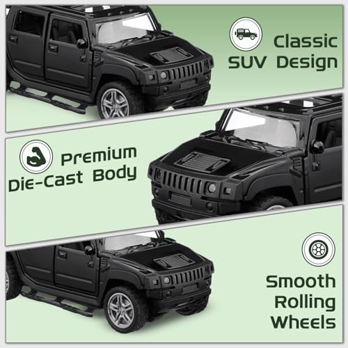 Image of Amazon Brand - Metal Die Cast 1:37 Humm | Black | Collectible & Durable