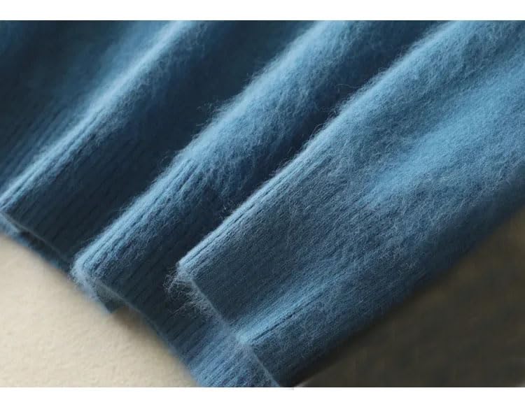 Men's Solid V-Neck Pullover,Loose Long Sleeve Knitted Sweater,Casual Slim Fit Sweaters4