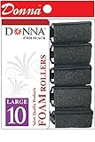 DONNA Foam Hair Rollers, 1"(D) LARGE - Reliable Foam Material, Time Saving Heatless Hair Curler for Wavy Hairstyles, All Hair Types, Hairdressing & Styling, 1 Count