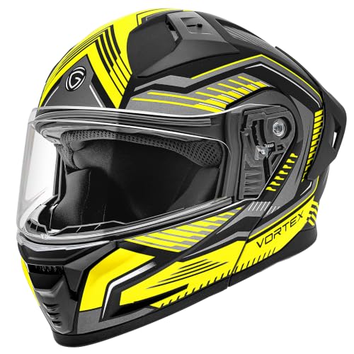 Image of Gliders Vortex D1 Flip-Up Full Face Helmet with Spoiler with Clear Visor