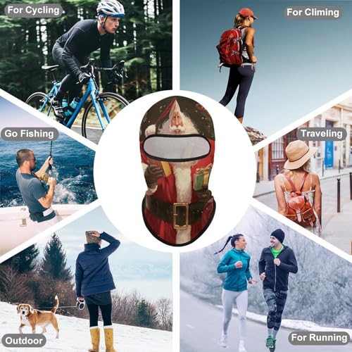 Máscara facial para balaclava de Santa Claus para hombres y mujeres, protección solar, transpirable, cubre todo el cabeza para senderismo, ciclismo, running y conducción miniatura 6