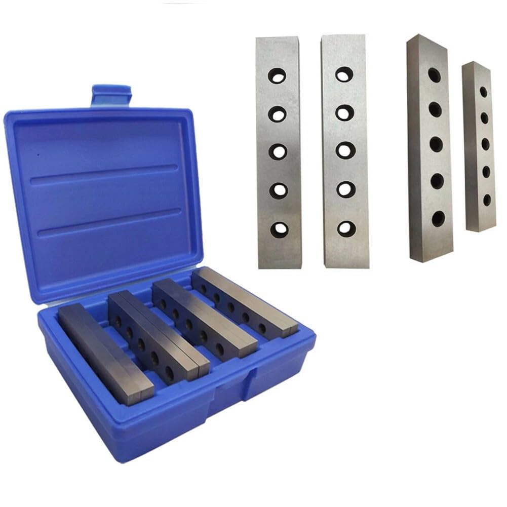 Juego de 4 pares de calibradores paralelos de acero de 6 pulgadas endurecido cuadrado herramienta de precisión para taller e ingeniería mecánica