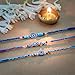 Eximious India Set of 3 Rakhi For Brother With Card Evil Eye Rakhi Set For Raksha Bandhan Designer Rakhi Thread for Bhaiya