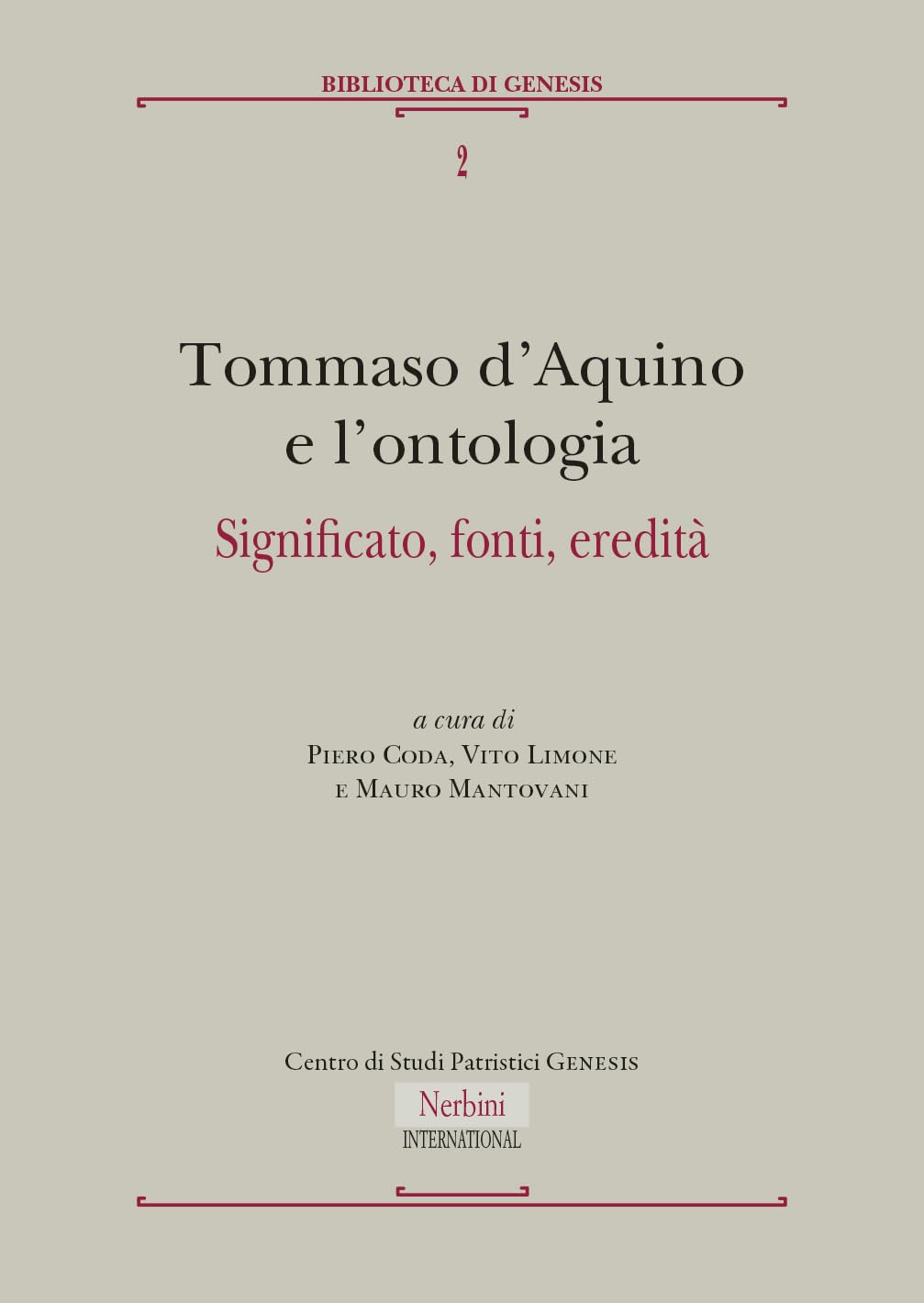 Tommaso D'aquino E L'ontologia. Significato, Fonti, Eredità - 4