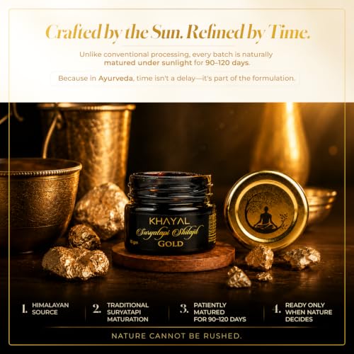 Image of Khayal Suryatapi Pure Himalayan Gold Shilajit Resin | Shilajeet | Natural Energy, Stamina & Vitality Support | For Men & Women (15 gm Gold)