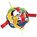 Manhattan Toy Bababall Tactile Sensory Multicolored Fabric Covered Rattle with Satin Ribbons