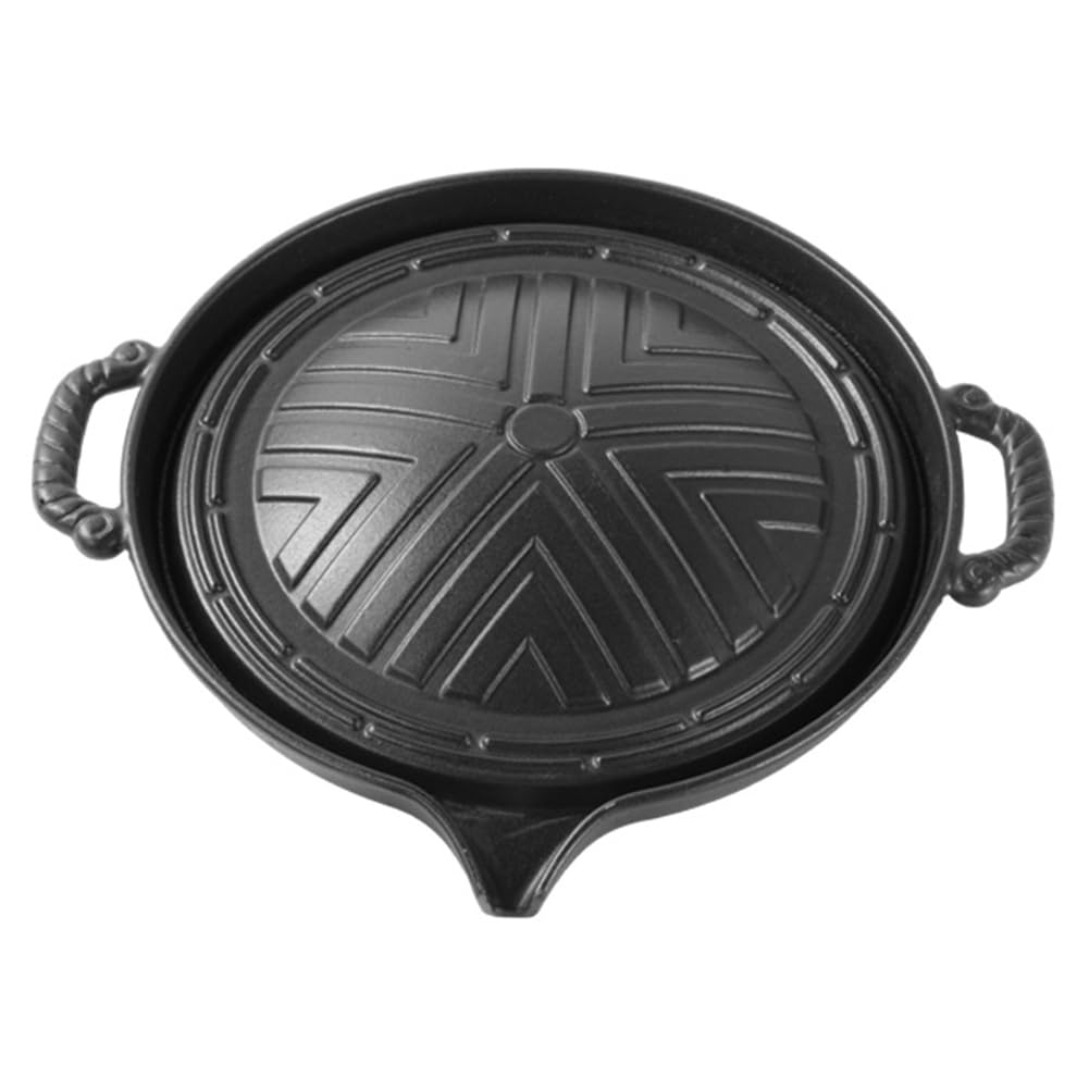 Hndhbfgrt Non-Stick Cast Iron for Outdoor Grill Pan Steak Griddle for Barbecue Frying Plate for Cooking