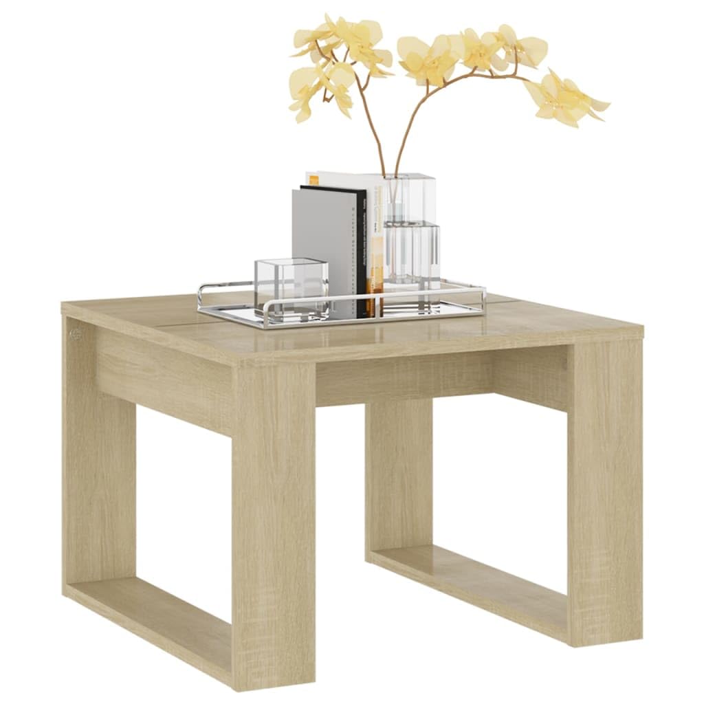 Hothingwell Beistelltisch Sonoma-Eiche, 50 x 50 x 35 cm, Holz | Stabile und sichere Oberfläche, einfache Reinigung mit einem feuchten Tuch, ideal für Wohnzimmer