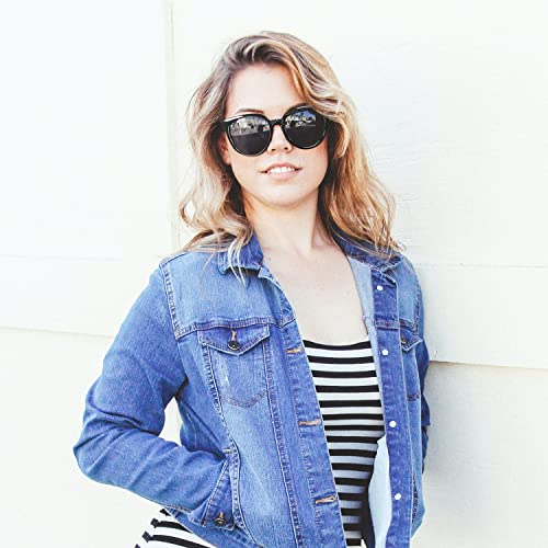 FEISEDY Sunglasses Women, Round Polarized Fashion Sunglasses, Trendy Style UV Protection Sunnies B41274