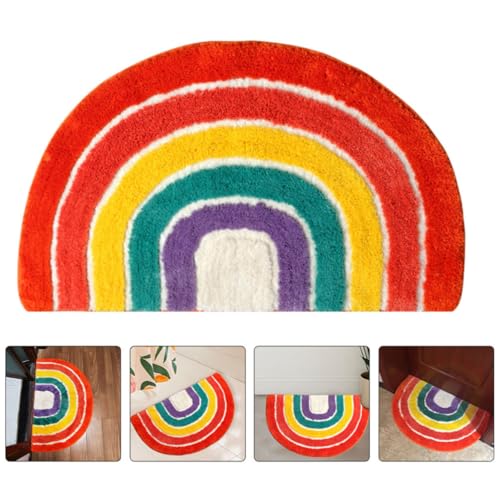 Alfombra de baño semicircular para evitar caídas de niños en suelo 8