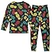 Baby Boy Girl Colorful Pineapples Black Footless Clothing Set Fall Outfit 18M