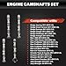 Camshaft for 2011-2022 Jeep, Dodge, Chrysler & Ram 3.6L V6 Models 05184377AH, 5184377AE, 5184377AF, 5184377AD Left Right Exhaust Intake Camshafts (Set of 4)