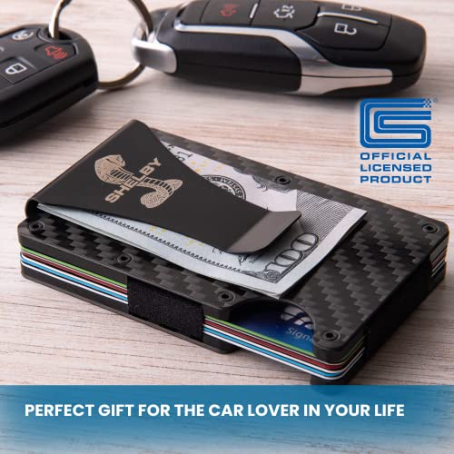 Carroll Shelby® Carbon Fiber Wallet Money Clip | RFID* protection | Holds Currency, Credit Cards, Cash | Genuine Carbon Fiber | Super Slim & Lightweight | Laser Etched Shelby® Cobra Snake Logo3