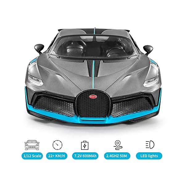 MIEBELY Ferngesteuertes Auto Bugatti Divo 1:16 RC Car - Lizenziertes Design, viele Details, inkl. Licht & Lithium-Akku - Geschenkideen für Kinder & Erwachsene, zu Weihnachten, Geburtstag – Bild 3
