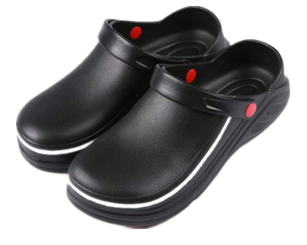 cdsnxore Chef Safety Work Shoes Non Slip for Men Women Balck