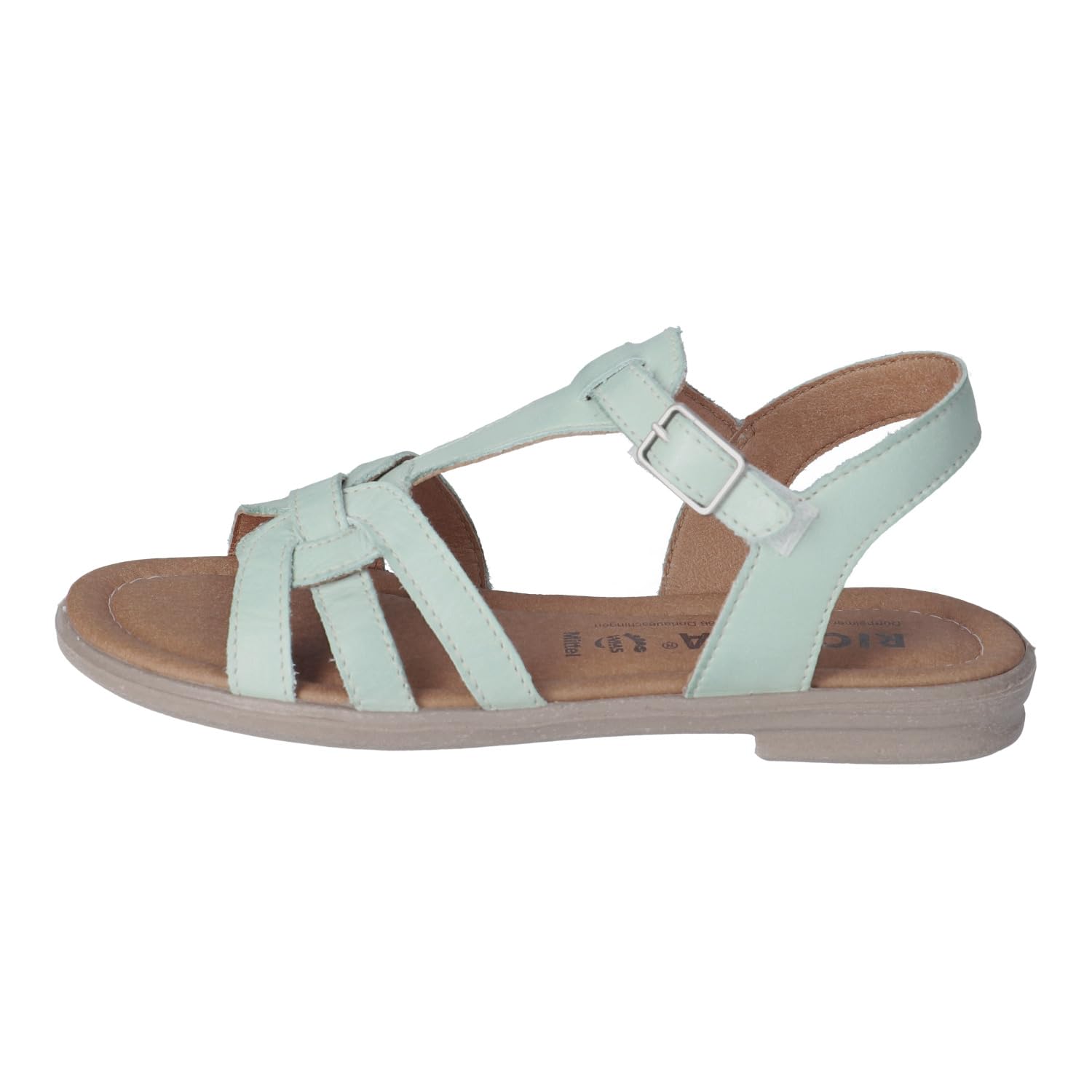 RICOSTA Riemchensandalen Birte - rutschfeste Mädchen-Sandalen - Flache Sandalen für Kinder - Echtleder-Sandaletten