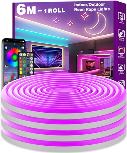 AHRLHR Neon-Lichterkette, 6 m