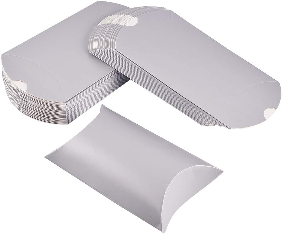 60% Off Discount BENECREAT 100PCS 5 x 3x1.3 Silver Kraft Paper Pillow Box Candy Favor Gift Box for Wedding Bridal Shower Birthday Party Supplies Product Deal BENECREAT 100PCS 5 x 3x1.3 Silver Kraft Paper Pillow Box Candy Favor Gift Box for Wedding Bridal Shower Birthday Party Supplies