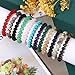 SONNYX 12 Pcs Crystal Stone Bracelets for Women Men Semi-Precious Gemstone Bracelets 8mm Stone Beaded Bracelets Round Beads Stretch Bracelet Jewelry
