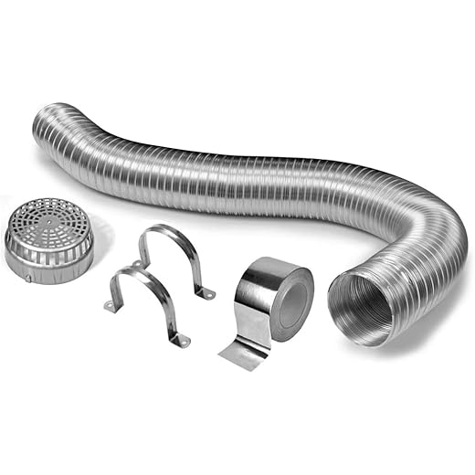 ARDNIB Kitchen Chimney Aluminium Exhaust Pipe with free Cowl