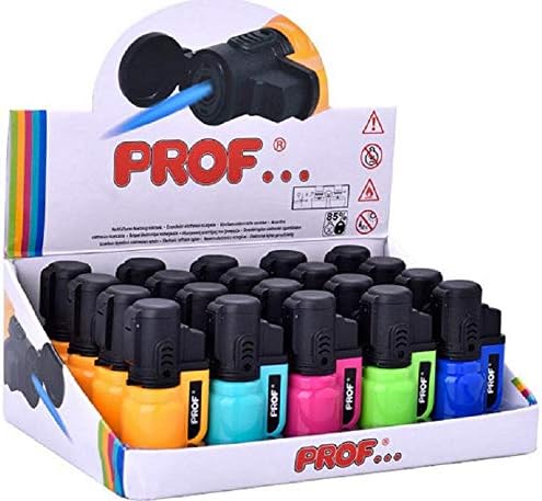 PROF davevision Ultra Fashion Colour Blue Jet Flame Lighter Safety Cap Gas Electronic NEW