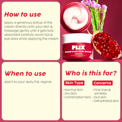 Image of PLIX Pomegranate Youth Renewal Face Care Combo | Juicy Cleanser & Retinol Cream | Reduces Fine Lines & Wrinkles | With Retinol GS 50, Bakuchi Oil & Pentavitin
