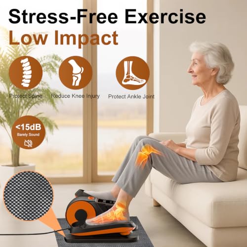 Image of Under Desk Elliptical for Office Pedal Exerciser Electric 12-Speeds