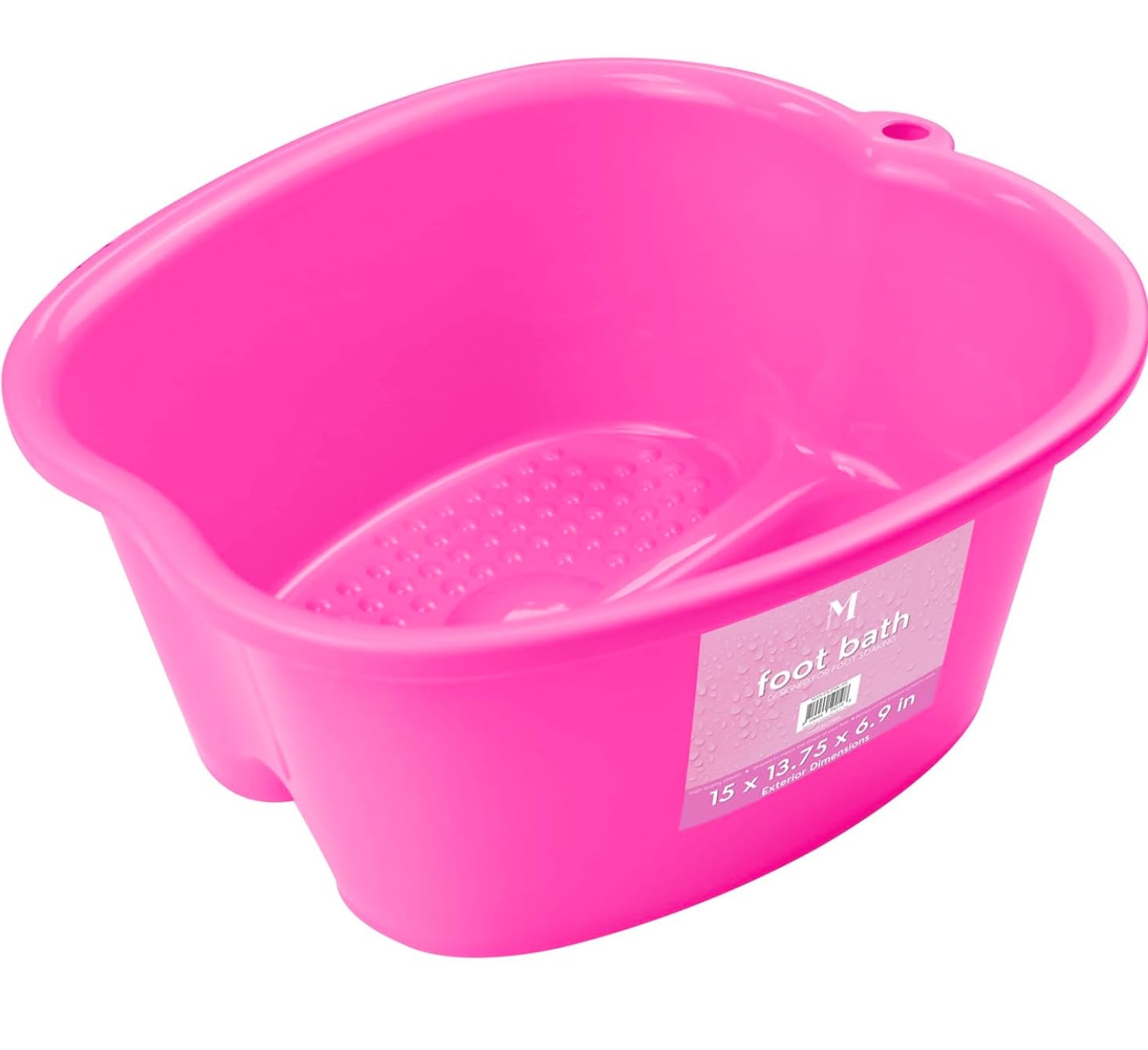 Mantello Extra Large Foot Soaking Tub - Home Foot Basin for Relaxing Soaks (Hot Pink)