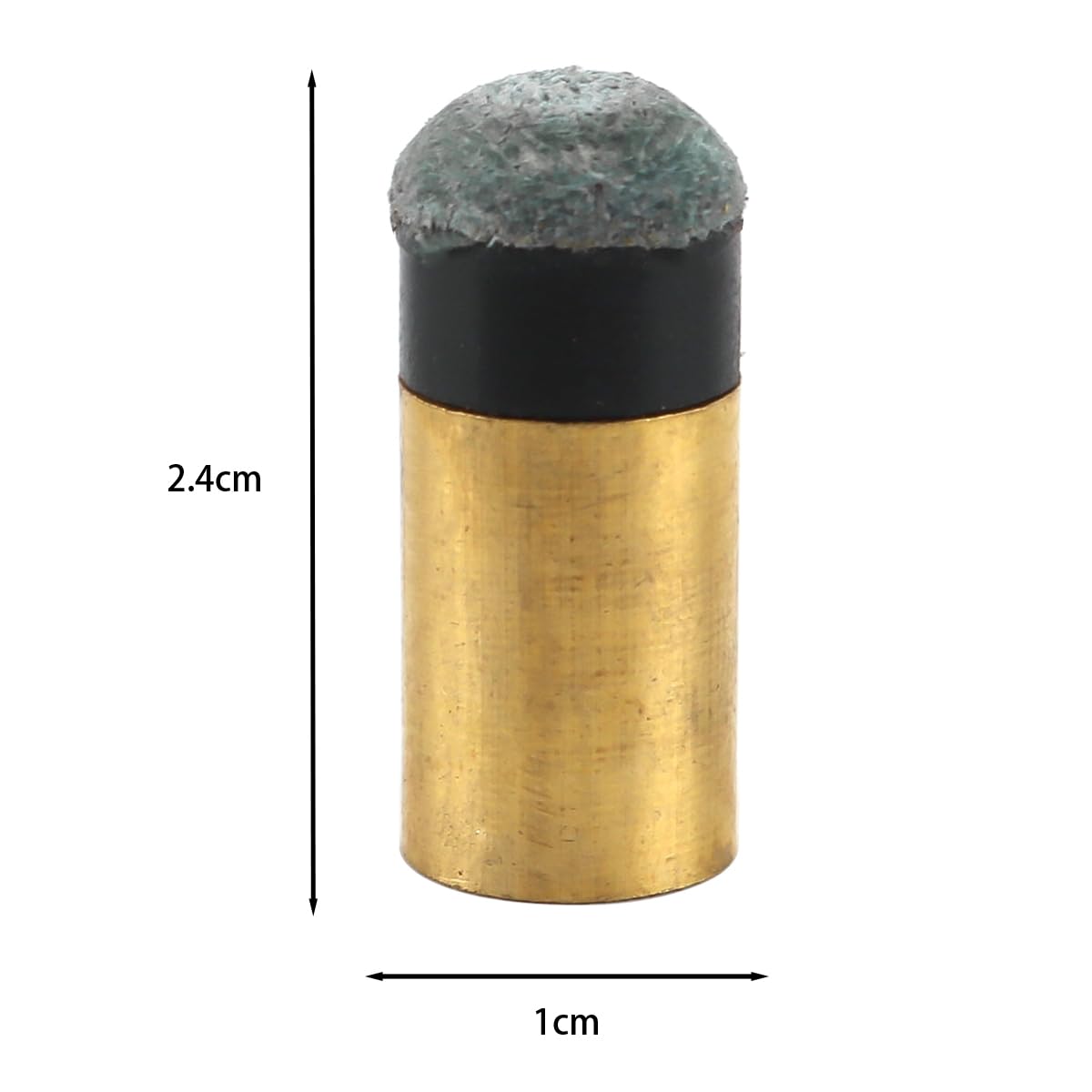 Juego de 10 puntas y casquillos de taco de billar de metal duro, de cuero, en espiral, de 10 mm para billar.