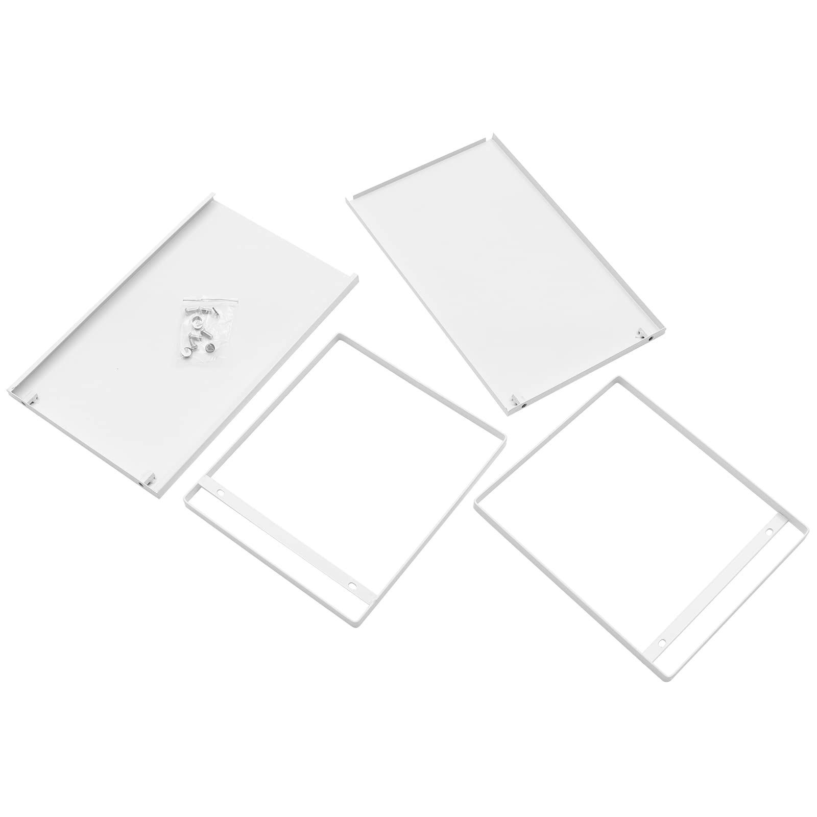 Scaffale da cucina espandibile regolabile, scaffale telescopico per armadi e controsoffitti, soluzione di archiviazione da 34-63 cm, sistema di mensole bianche per la massima efficienza di spazio