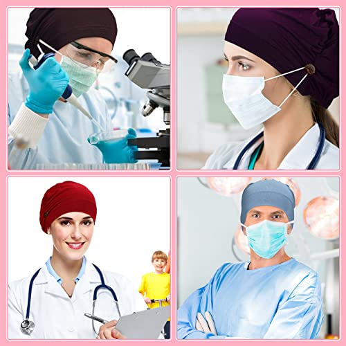 Bonnets bouffants doux Geyoga anti pression oreilles avec boutons extensibles - 6