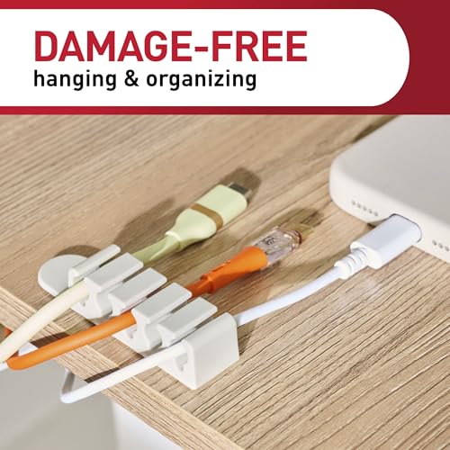 Image of Command 5-Cord Clip Organizer, 4 Clips, 8 Medium Strips