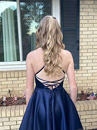Sukleet Women's Short Homecoming Dresses with Pockets Backless Satin Prom Dress for Teens 20252