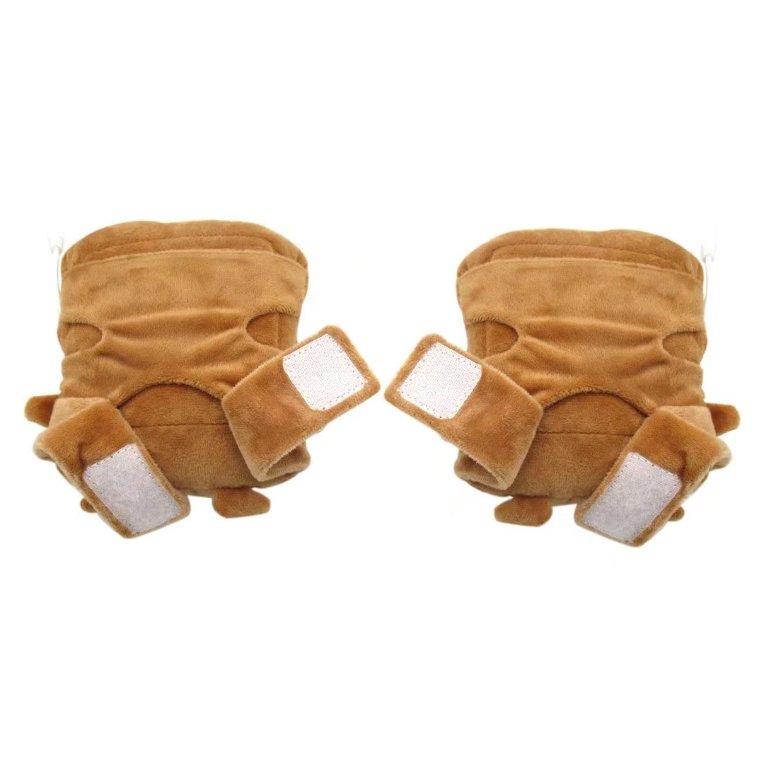 USB Hand Warmers finger-less Heated Gloves, Cute 5V USB Heated Gloves (A) by Acupress
