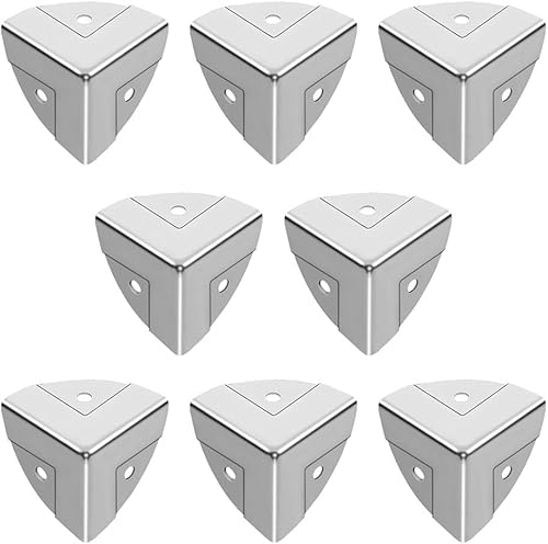 Tiazza - Caja de herramientas de 3 caras galvanizadas para esquinas y equipos de cámara, caja de aluminio, ángulo de protección, ángulo de metal,